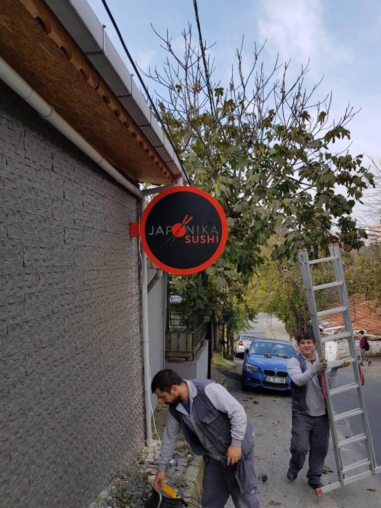 Dış mekan için fener tabela tasarımı